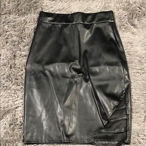 Leather Skirt.